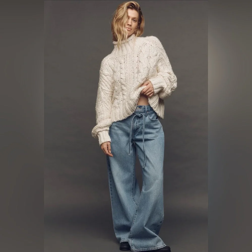 NWT ANTHROPOLOGIE Fisherman Sweater ~ Size Small - Picture 2 of 6